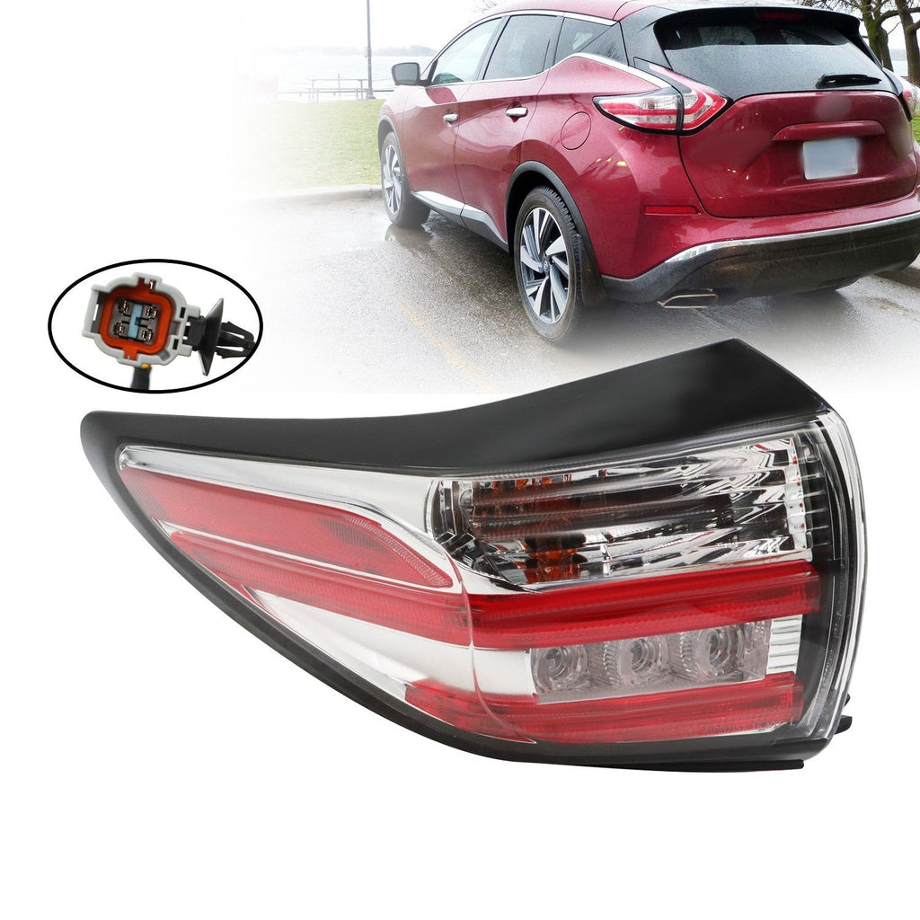 Left Outer Tail Light Assembly for 2015-2018 Nissan Murano Driver Side