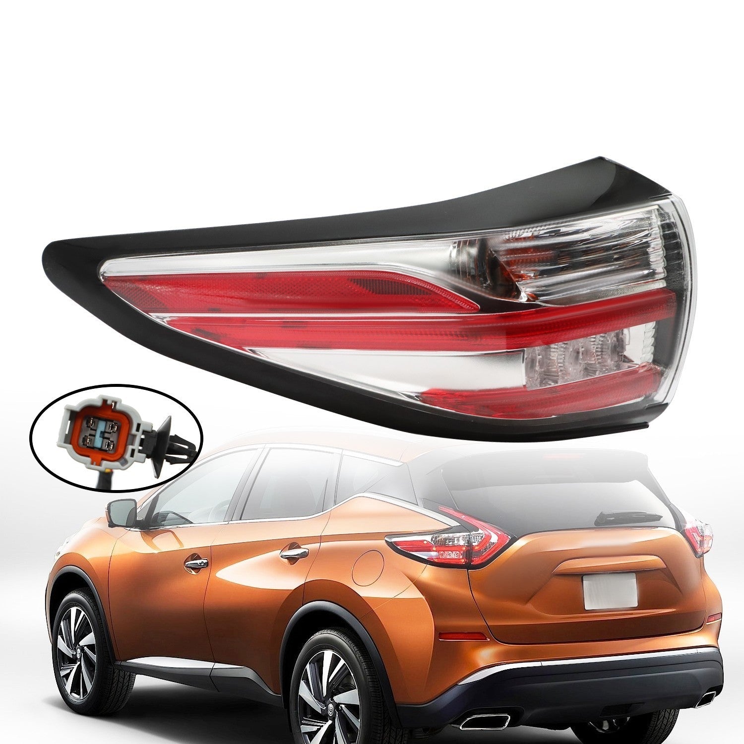 Left Outer Tail Light Assembly for 2015-2018 Nissan Murano Driver Side