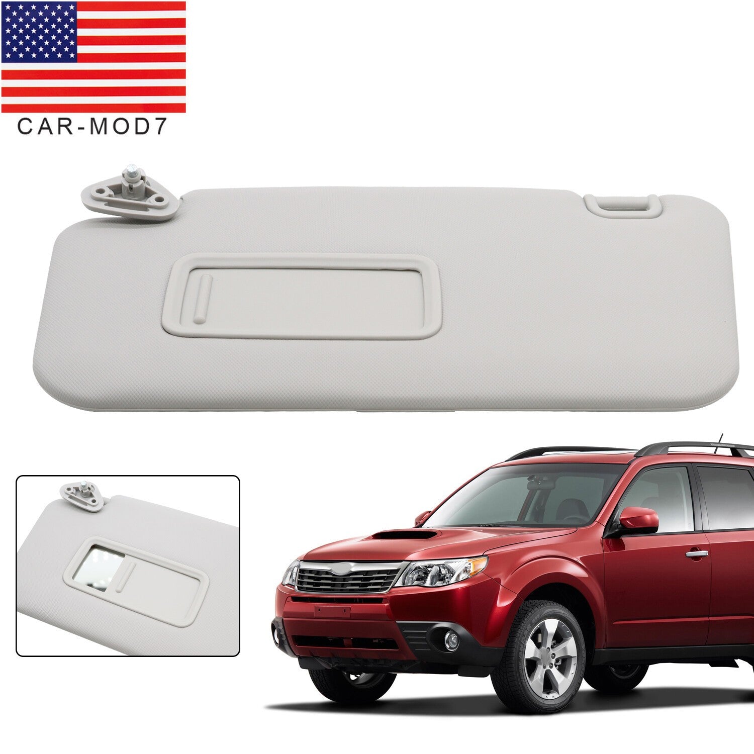 Left Gray Sun Visor w/ Mirror for Subaru Forester 2009-2013 92011SC033LO