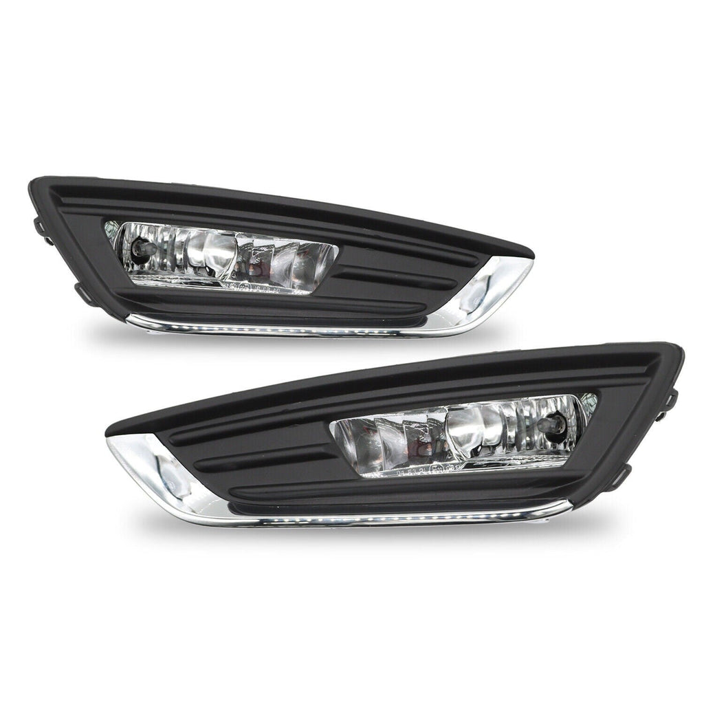 Left & Right Bumper Fog Lights Driving Lamps for 2015-2018 Ford Focus