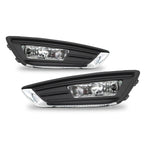 Left & Right Bumper Fog Lights Driving Lamps for 2015-2018 Ford Focus