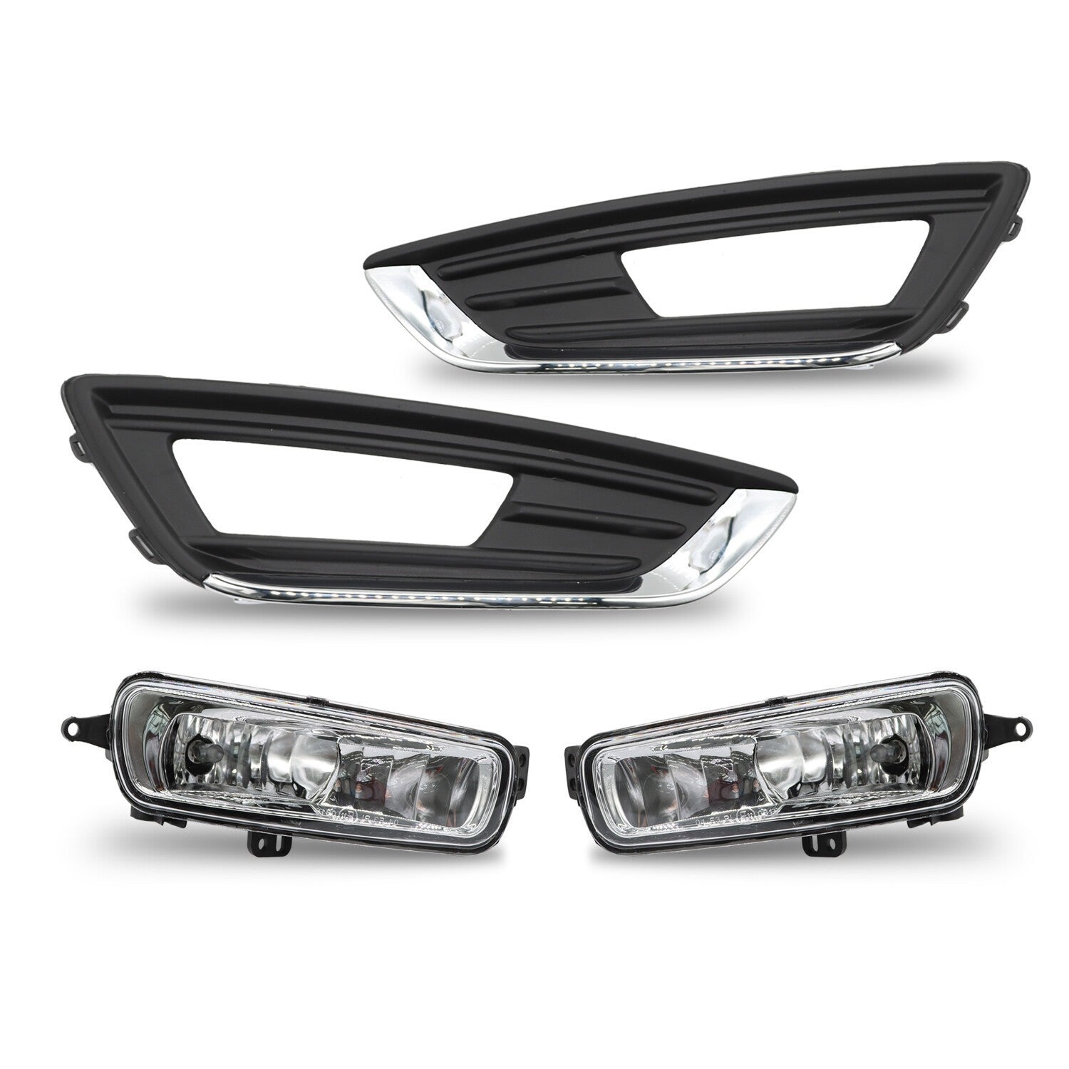 Left & Right Bumper Fog Lights Driving Lamps for 2015-2018 Ford Focus