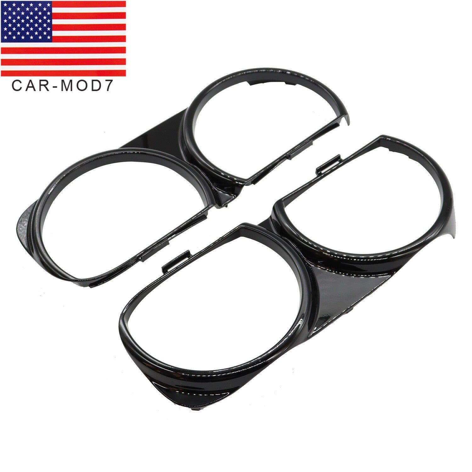 Front Headlight Bezel Trim Set LH & RH for 2015-2021 Dodge Challenger