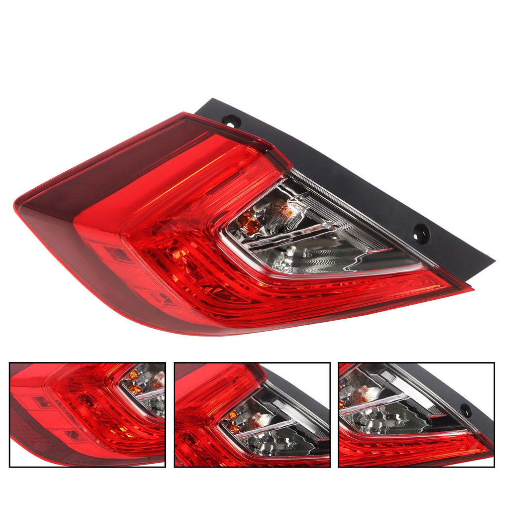 LH Driver Side Tail Light 2016-21 Honda Civic Outer Rear Lamp Assembly
