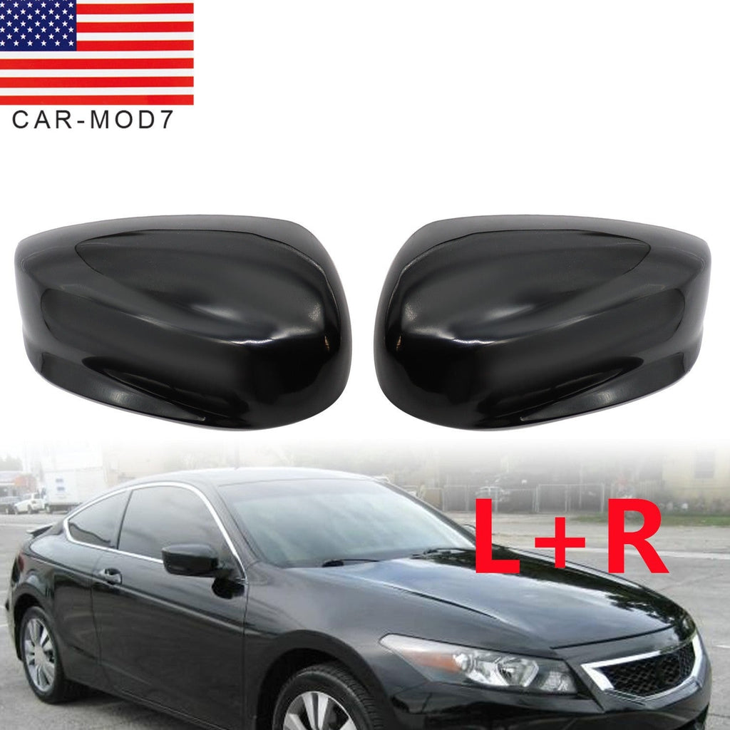 Gloss Black Left Rearview Mirror Cover Cap for Honda Accord 2008-2013