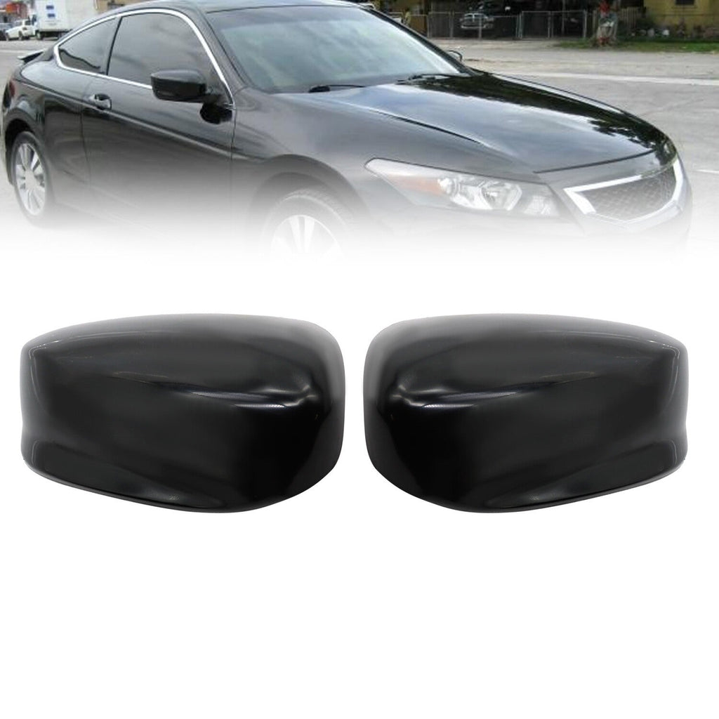 Gloss Black Left Rearview Mirror Cover Cap for Honda Accord 2008-2013