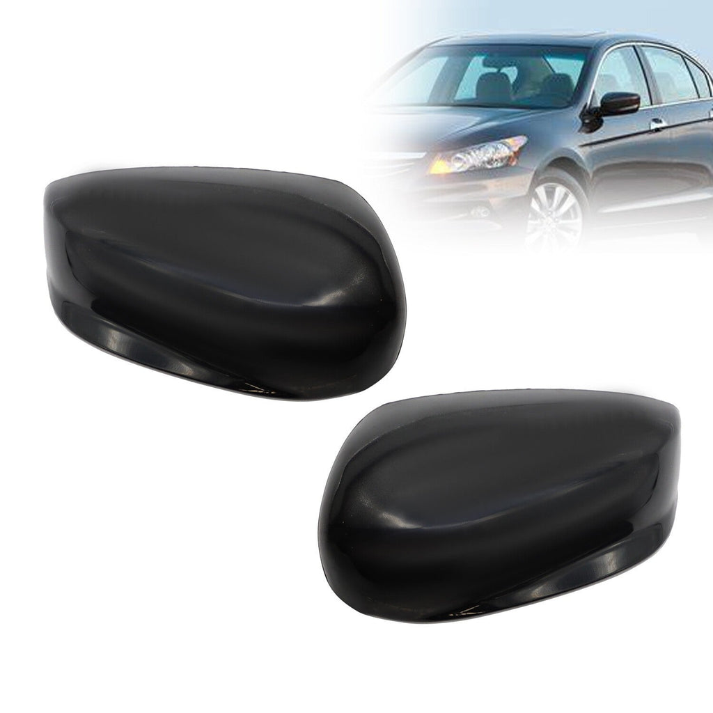 Gloss Black Left Rearview Mirror Cover Cap for Honda Accord 2008-2013