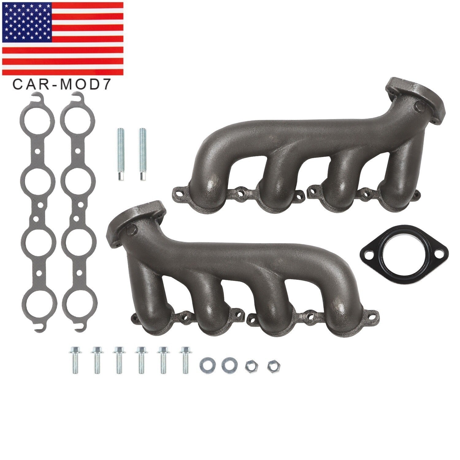 LS Swap Cast Iron Manifold Set for Chevy Camaro LS1 LS2 LS3 4.8 5.3 6.0L