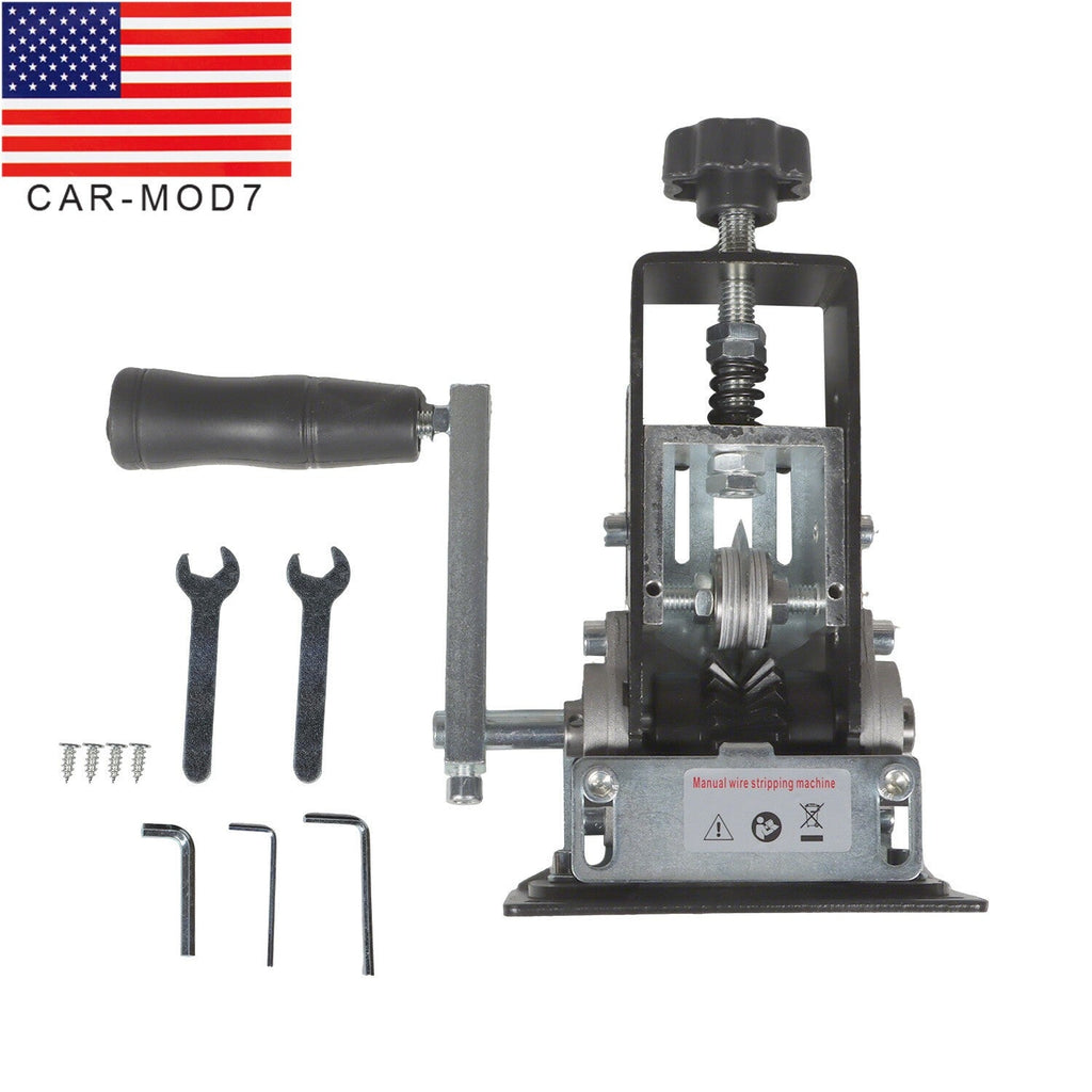 Manual Wire Stripping Machine Drill Powered Hand Crank Stripper 1-20MM Tool