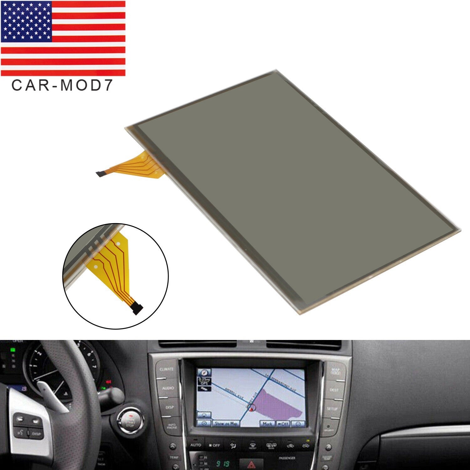 7" Touch Screen Digitizer Navigation For Lexus IS250 IS350 GS300 2006-09