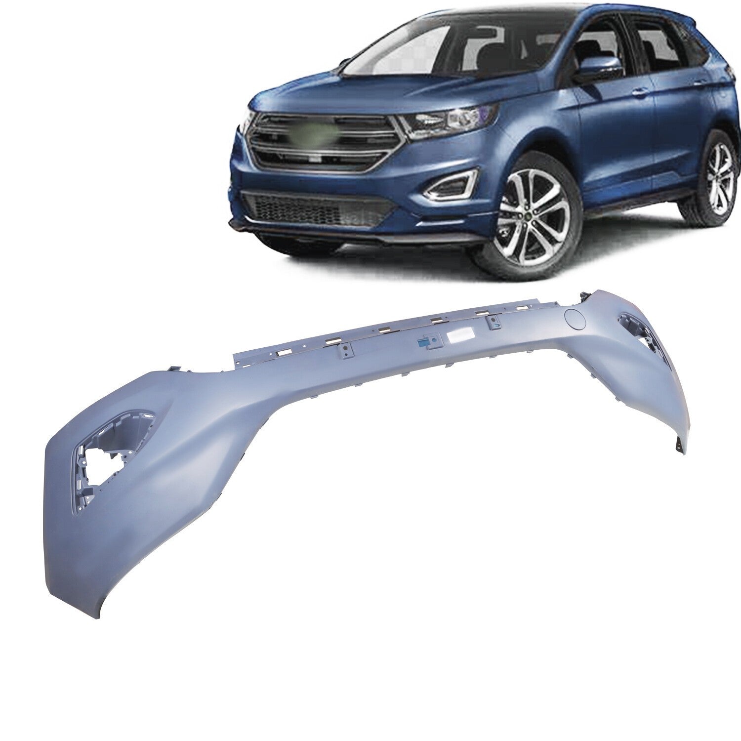 Front Bumper Cover Fascia Upper for Ford Edge 2015-2018 FO1014114 FT4Z17D957APTM