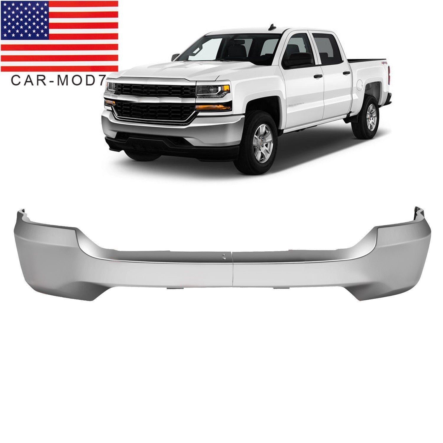 Chrome Front Bumper 2016-2018 Silverado 1500 GM1002860 New Replacement