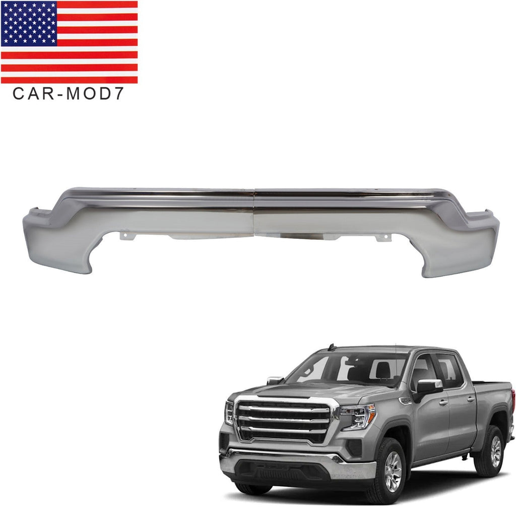 Chrome Steel Front Bumper Face Bar for 2019-2021 GMC Sierra 1500 Pickup