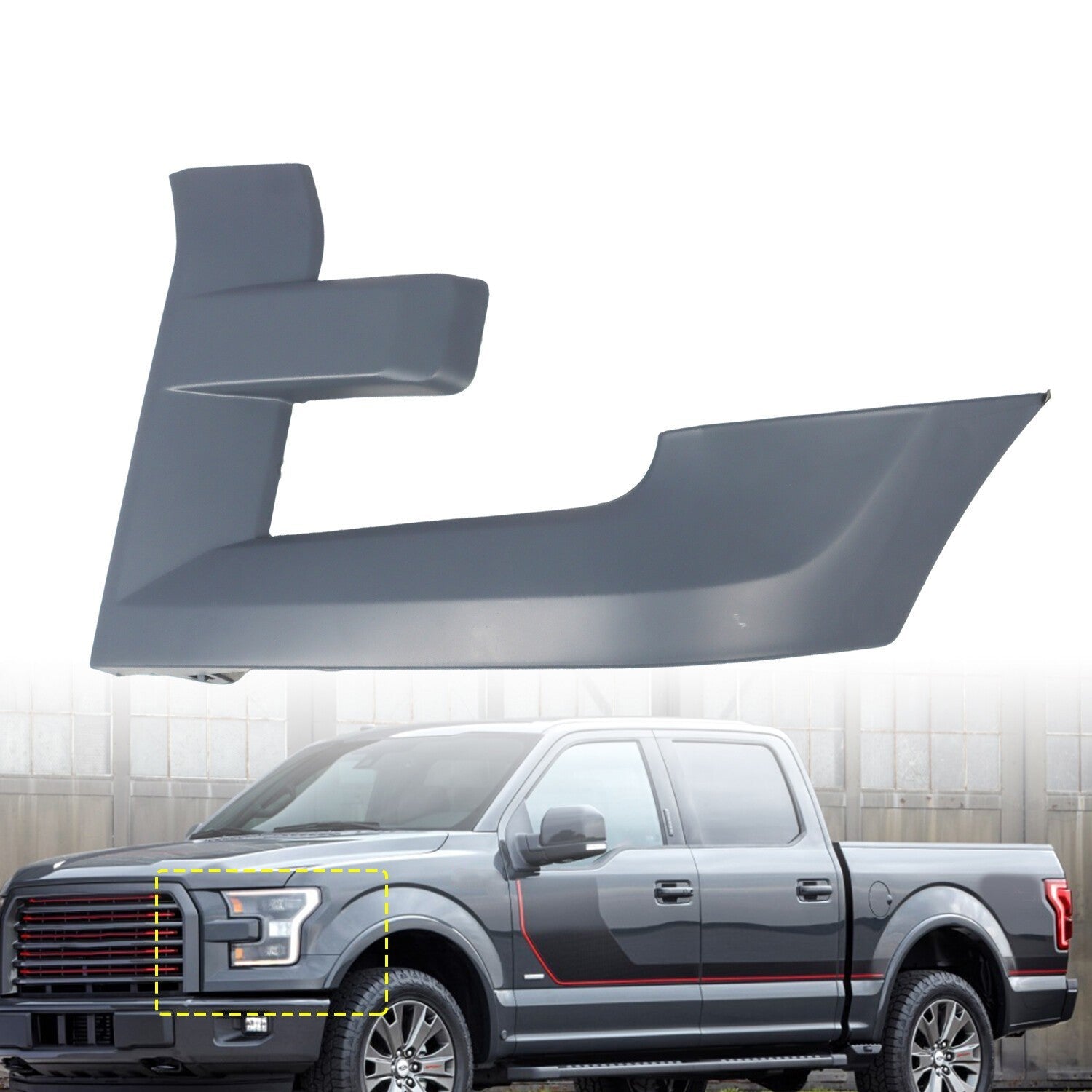 Driver Side Grille Molding 2015-2017 Ford F-150 FL3Z17C755BPTM New