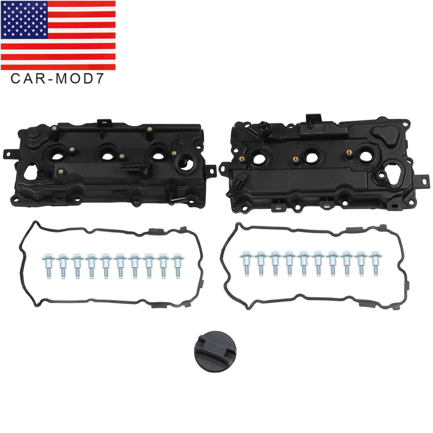 New 2X Valve Covers Set Fits 2007-14 Nissan Altima Pathfinder JX35 QX60 3.5L