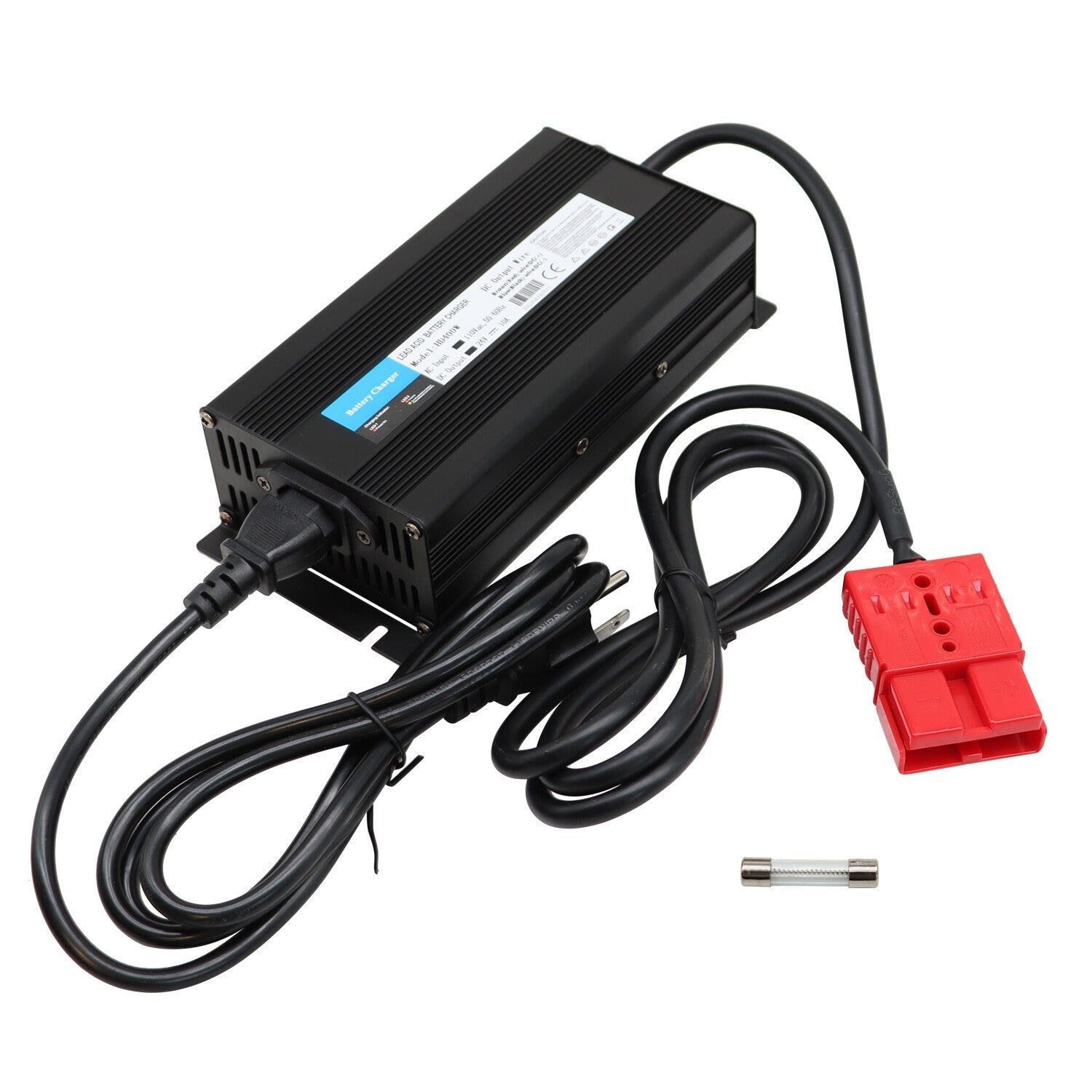 24V Floor Scrubber Battery Charger with SB120 120A Red Connector Pallet Jack