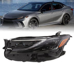 2024-25 Toyota Camry XSE XLE Left LED Headlight Assembly Chrome Replacement