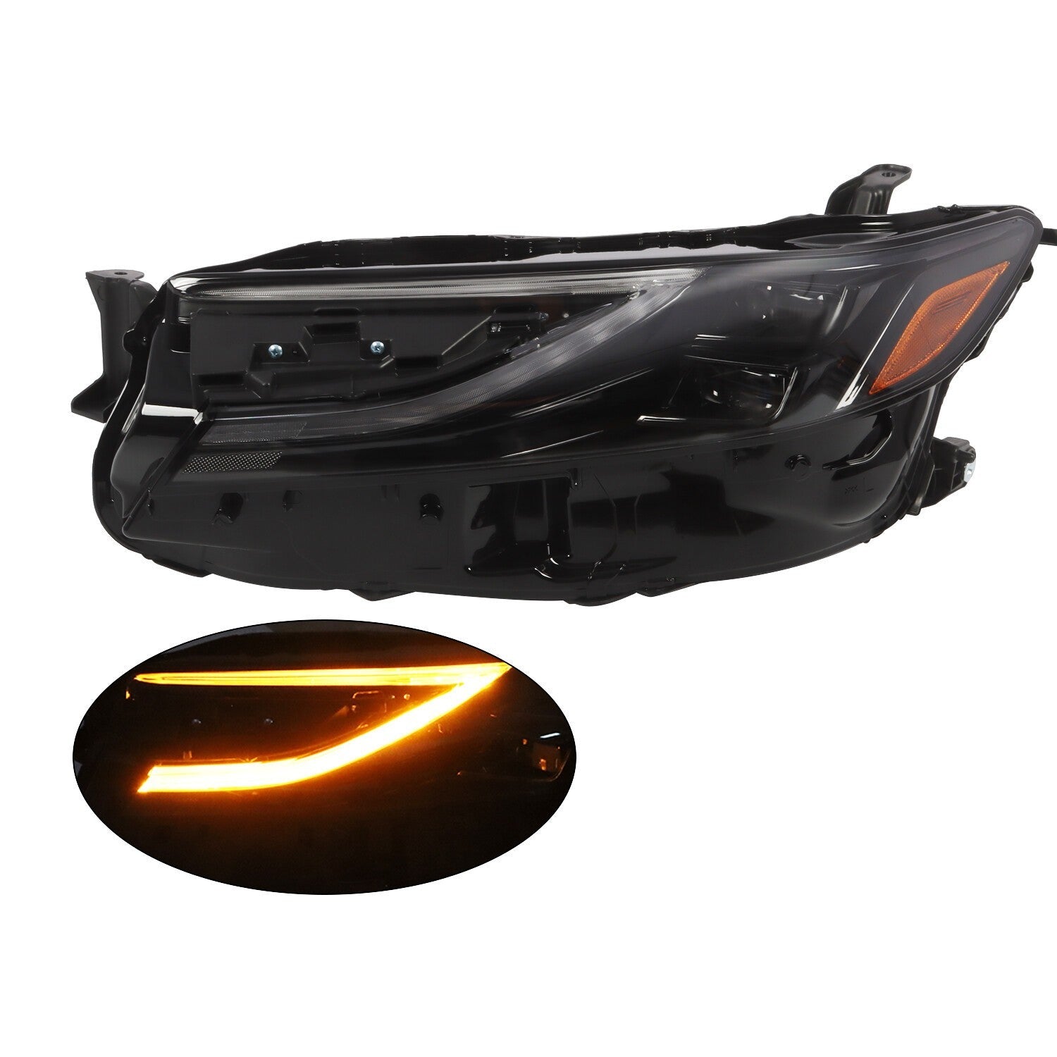 2024-25 Toyota Camry XSE XLE Left LED Headlight Assembly Chrome Replacement