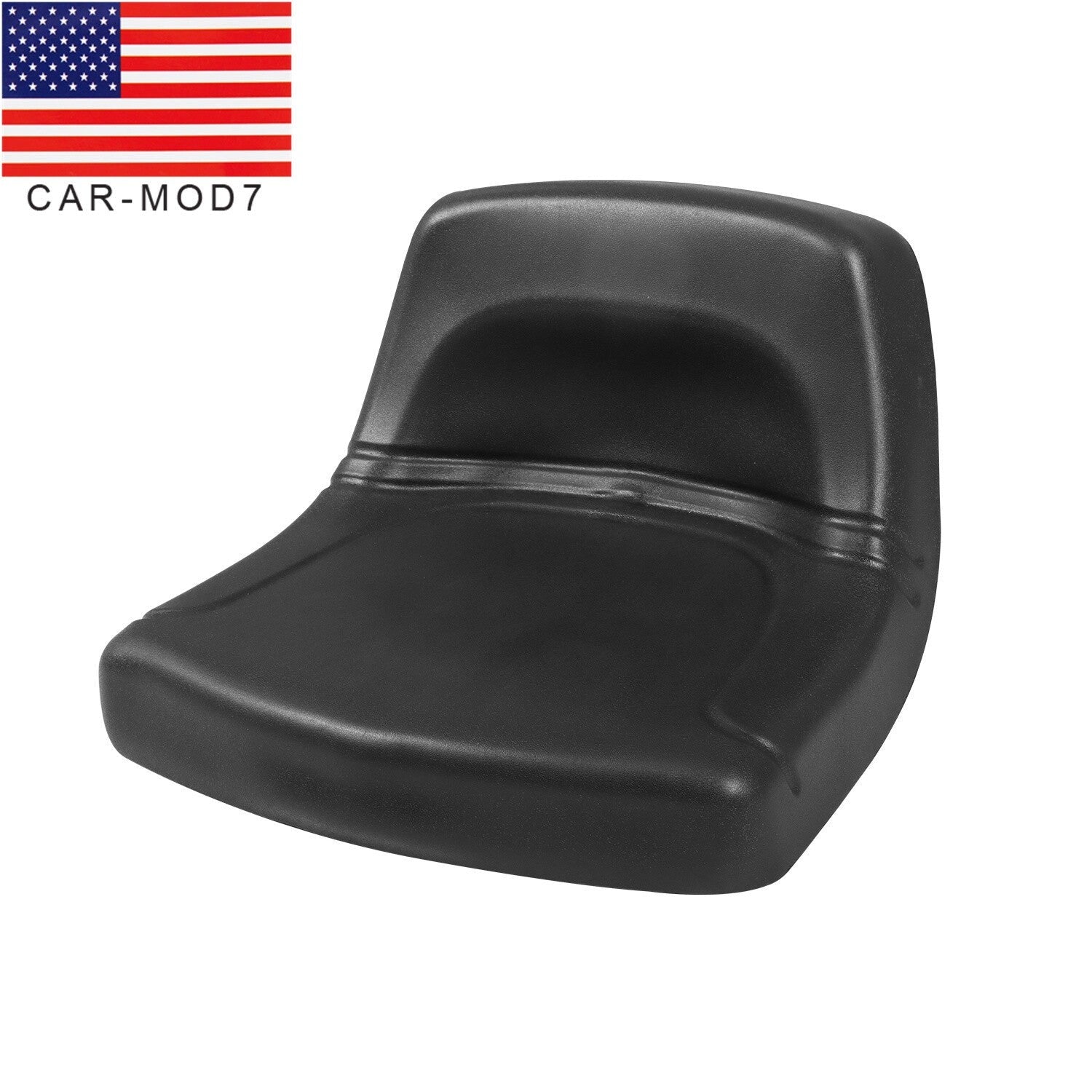 Waterproof Low Back Lawn Mower Tractor Seat Black Garden Replacement Seat