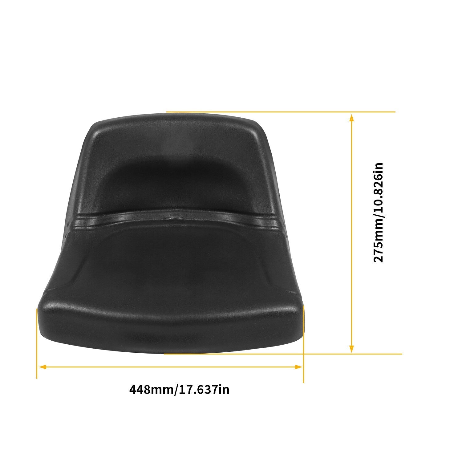 Waterproof Low Back Lawn Mower Tractor Seat Black Garden Replacement Seat