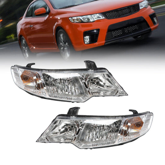 Pair LED Headlights Clear Lens LH+RH for 2010-2013 Kia Forte Koup