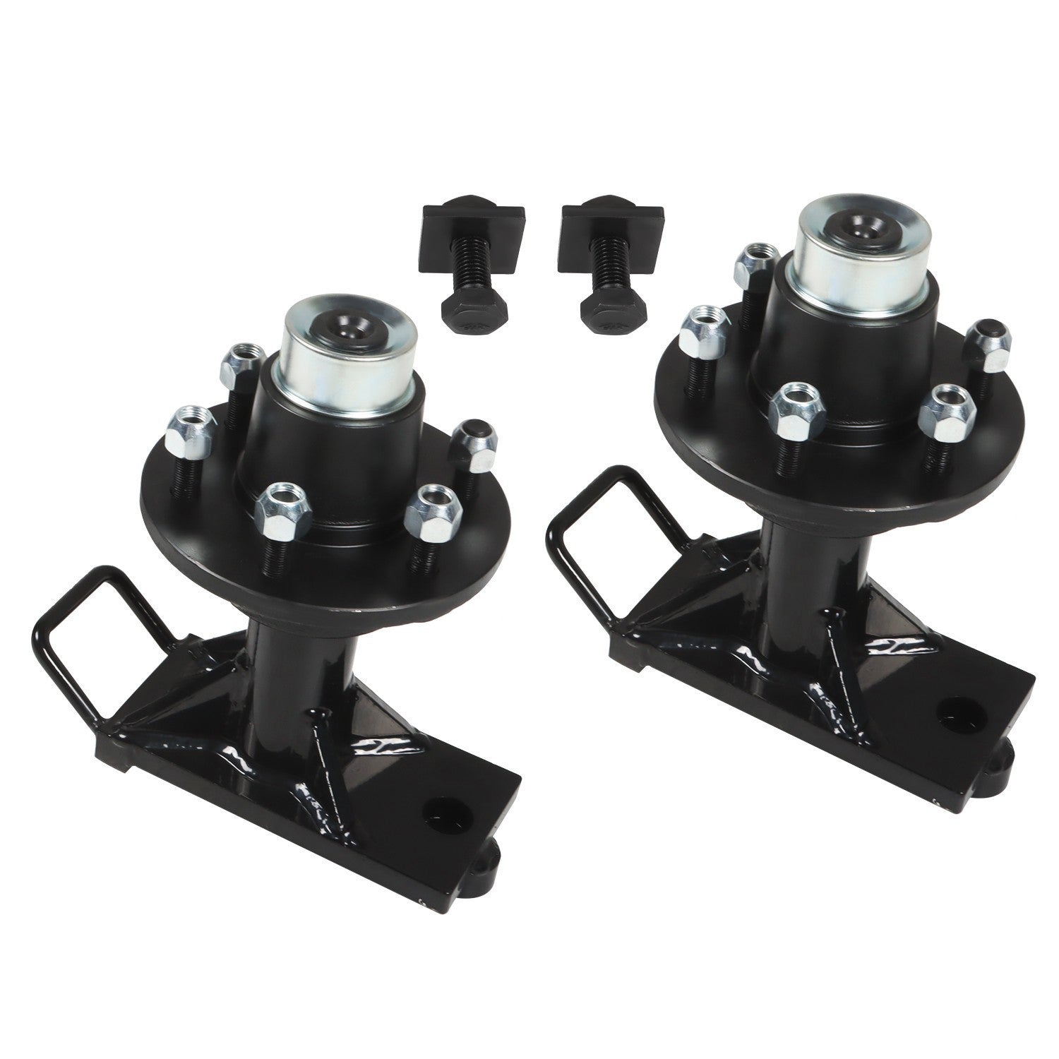 2 Pcs Shipping Container Wheels 6x5.5 Lug Bolt-On Spindle Kit Superior Quality