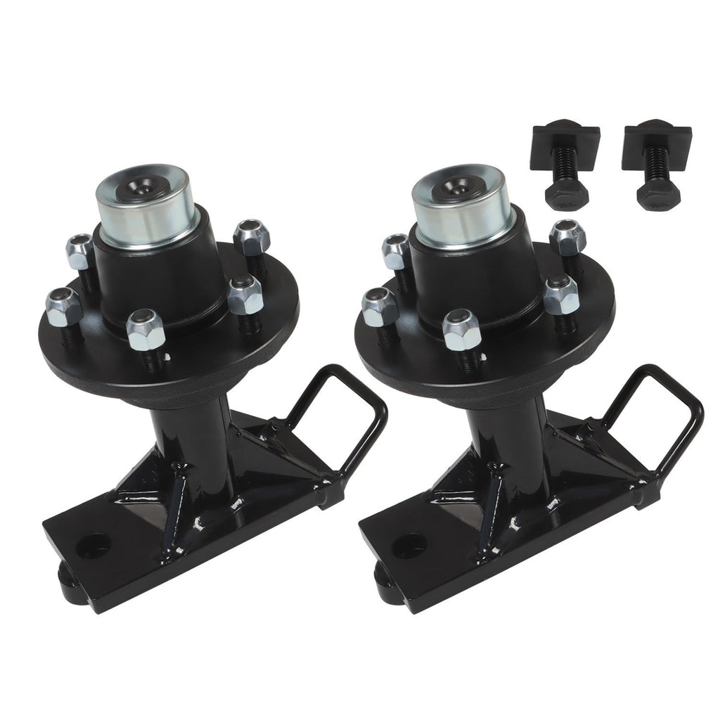 2 Pcs Shipping Container Wheels 6x5.5 Lug Bolt-On Spindle Kit Superior Quality