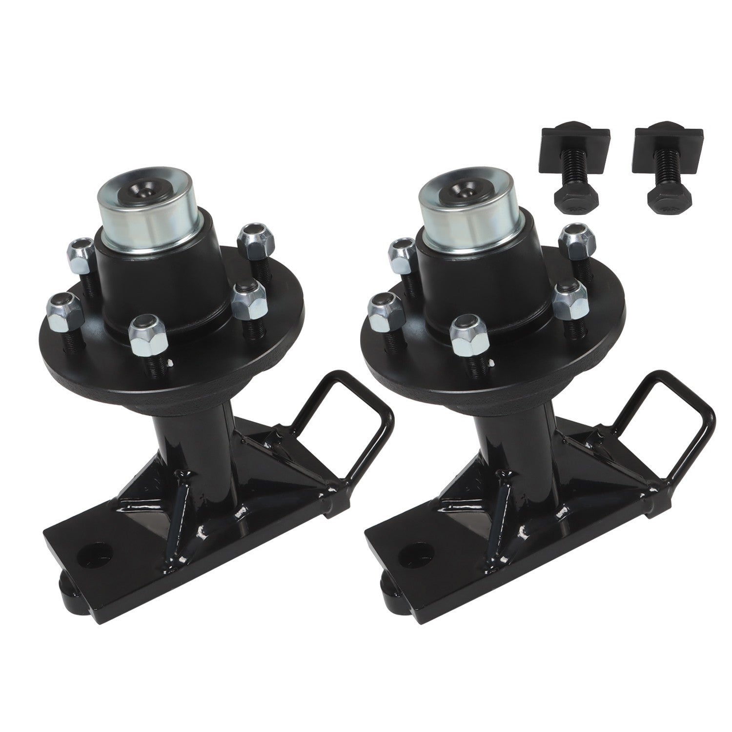 2 Pcs Shipping Container Wheels 6x5.5 Lug Bolt-On Spindle Kit Superior Quality