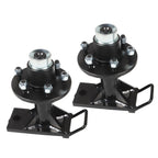 2 Pcs Shipping Container Wheels 6x5.5 Lug Bolt-On Spindle Kit Superior Quality