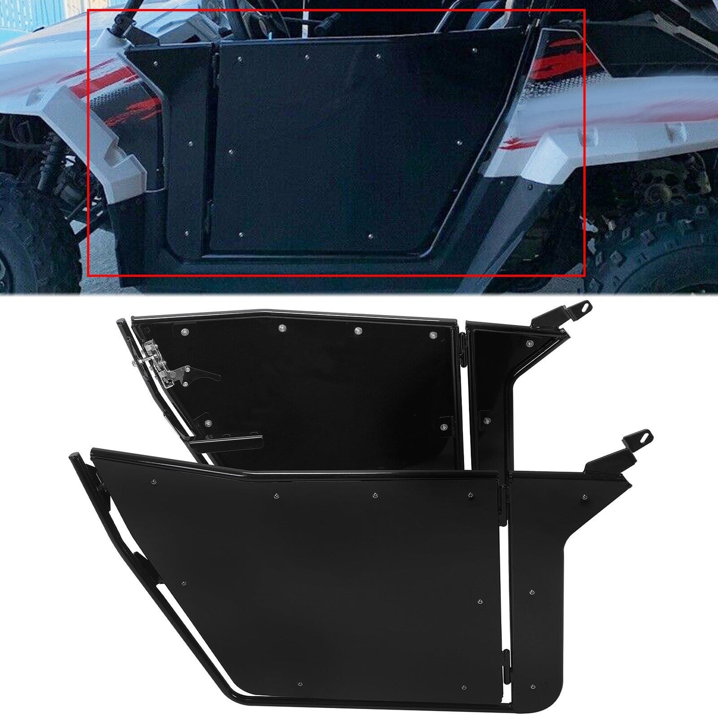 Cab Doors Set For 2009-2022 Polaris RZR 170 UTV Powder Coated Aluminum