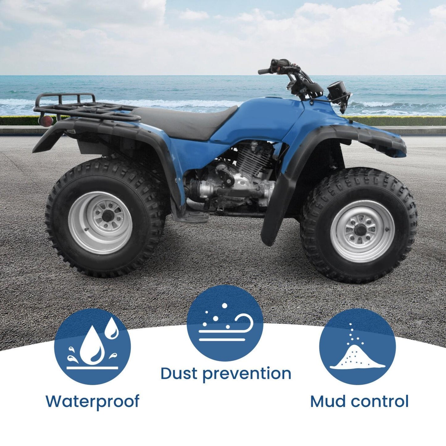 Fender Flaps Mud Splash Guards For 96-00 Honda FourTrax TRX300 TRX 300 FW