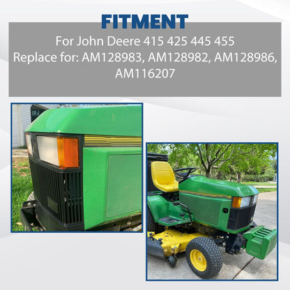 Front Grille & Upper Hood Side Panels #AM128983 #AM128983 For John Deere 425 445