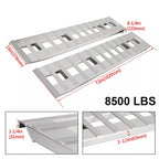 72" X 15" 8500 LBS ALUMINUM Hook Ramp CAR TRUCK TRAILER Auto Hauler Pair 6FT