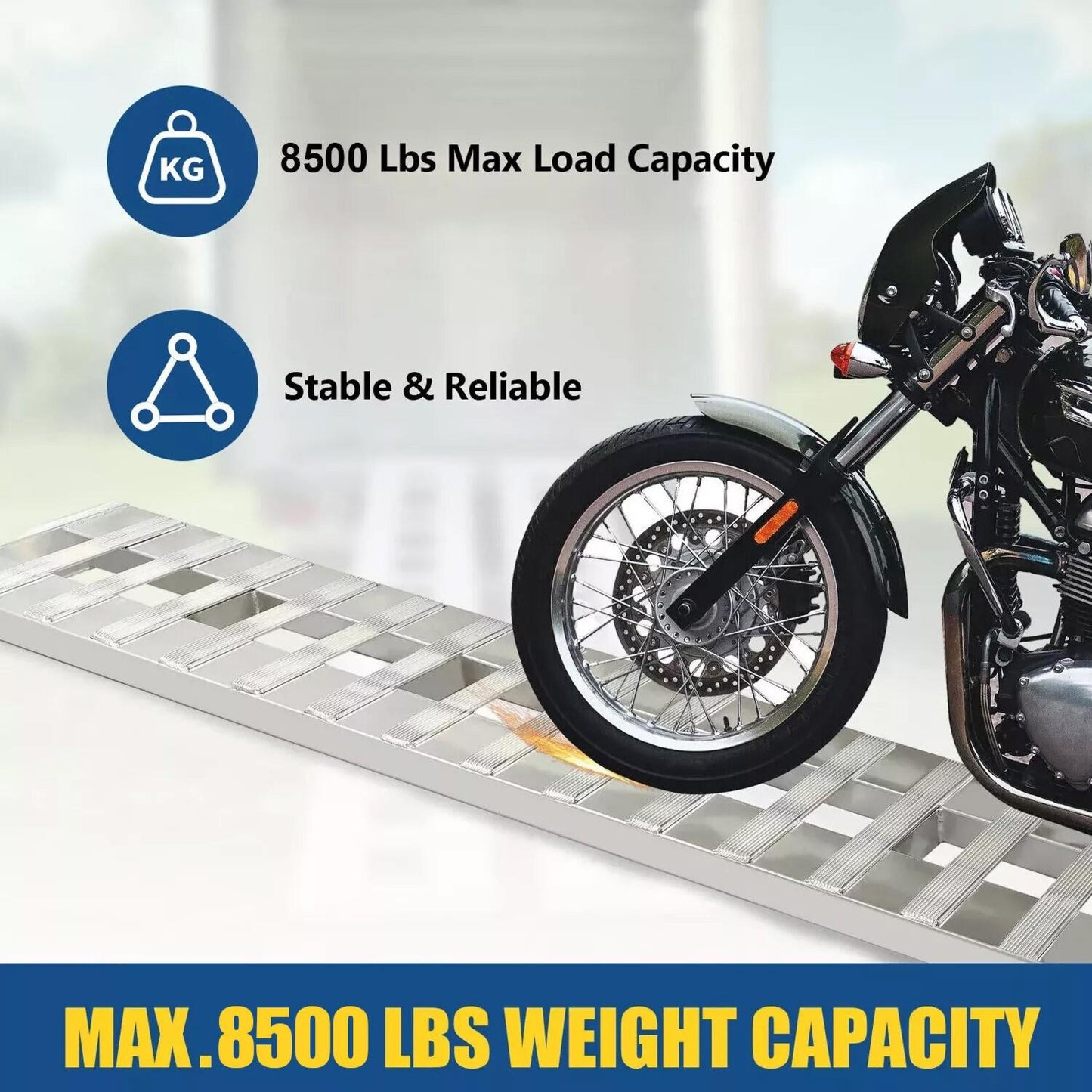72" X 15" 8500 LBS ALUMINUM Hook Ramp CAR TRUCK TRAILER Auto Hauler Pair 6FT