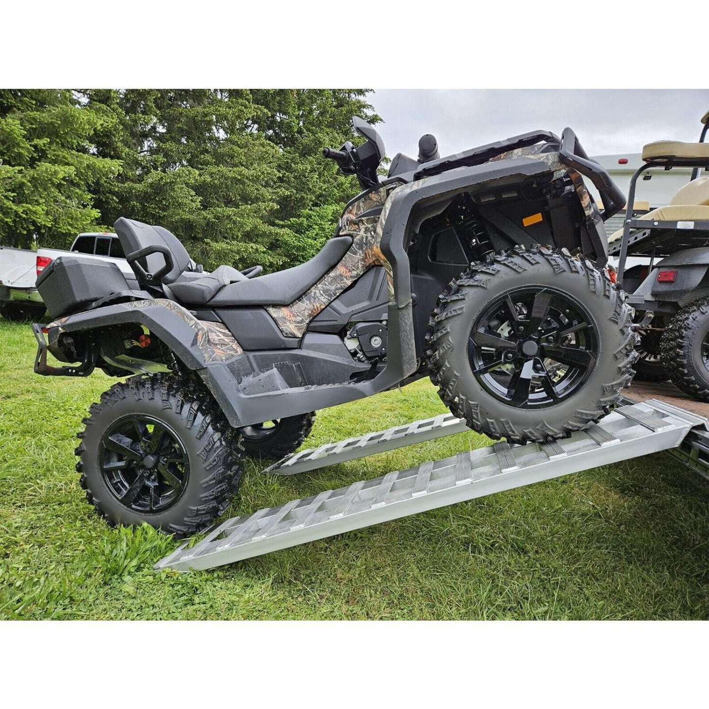 72" X 15" 8500 LBS ALUMINUM Hook Ramp CAR TRUCK TRAILER Auto Hauler Pair 6FT