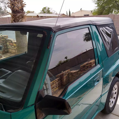 For 1995-1998 Suzuki Sidekick Soft Top & Zip Out Tinted Windows Black