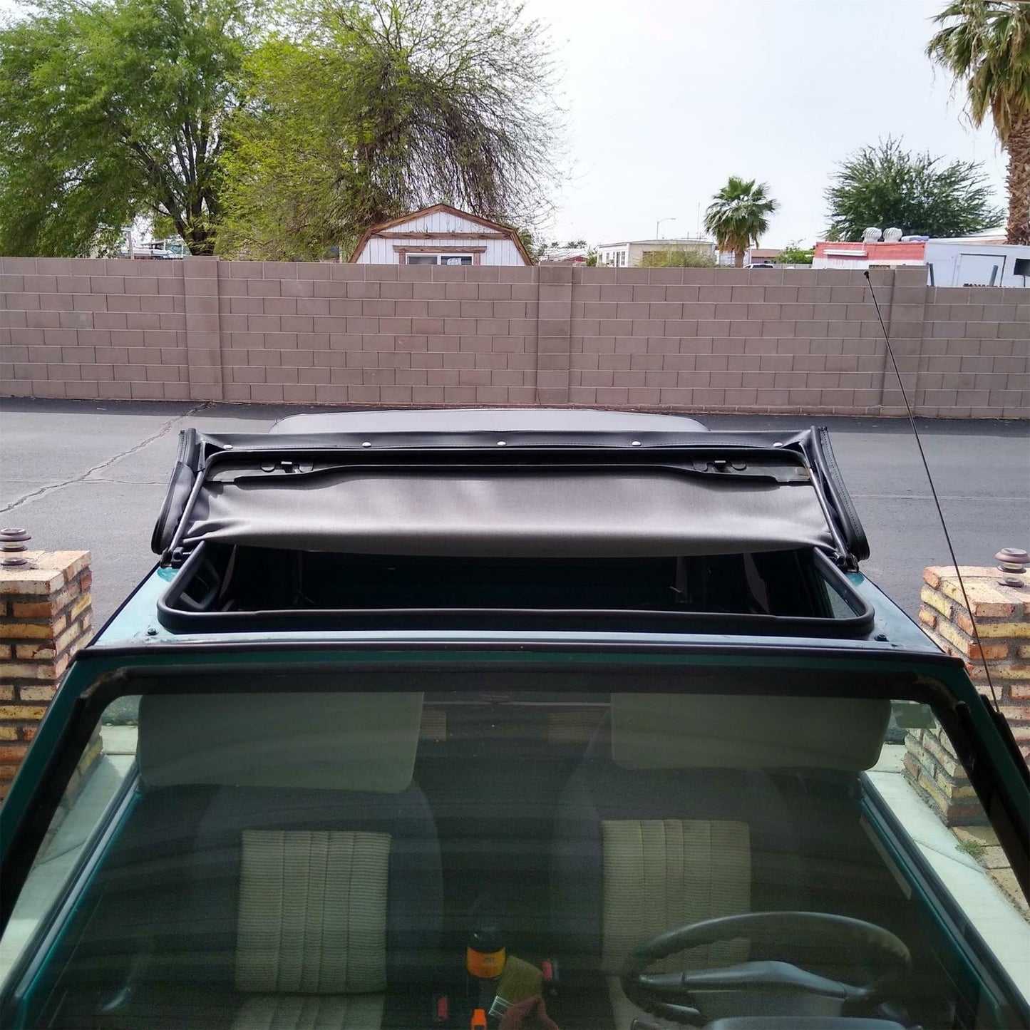 For 1995-1998 Suzuki Sidekick Soft Top & Zip Out Tinted Windows Black