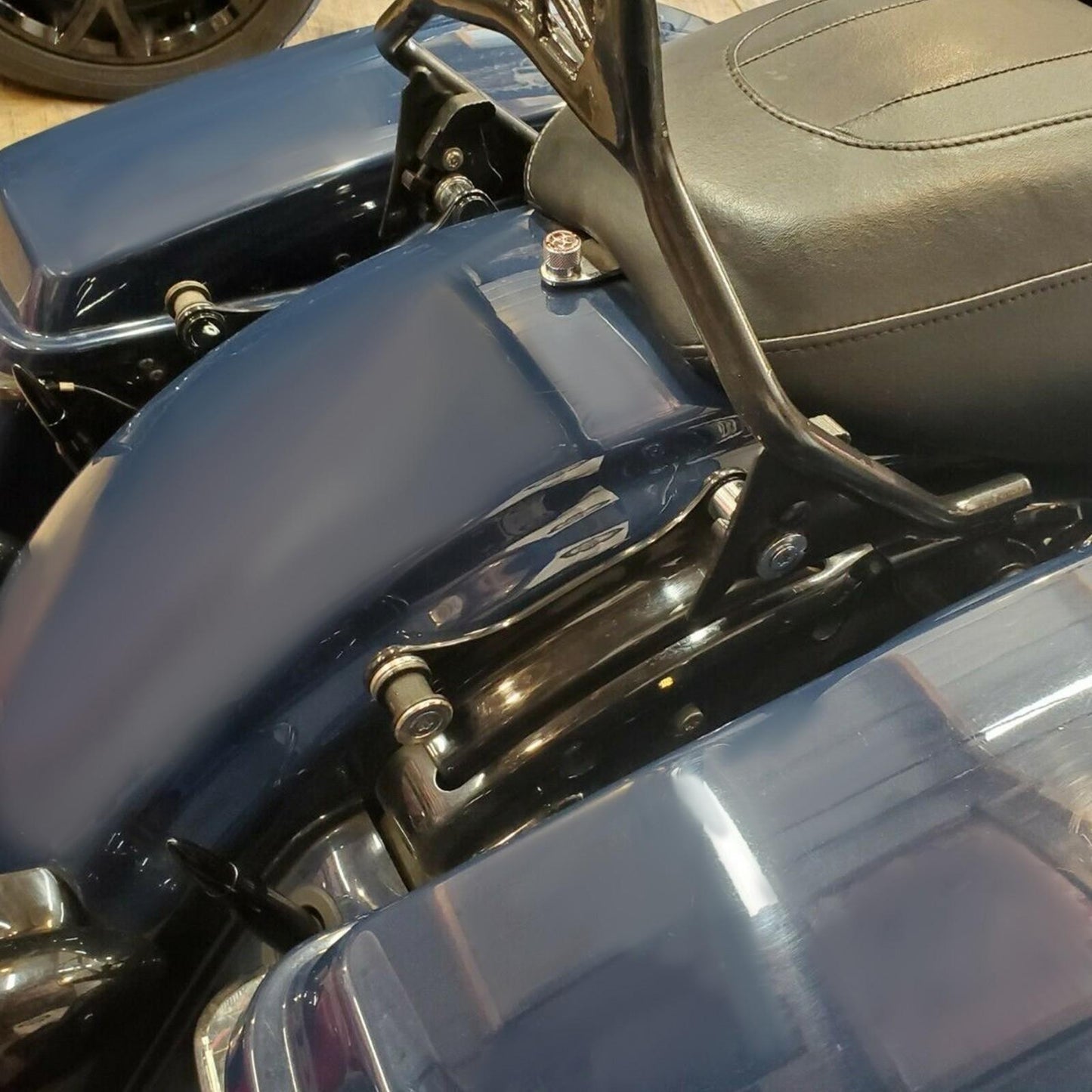Black 4 Point Docking Hardware Kit Fit For Harley Davidson Touring 2014-2025 23