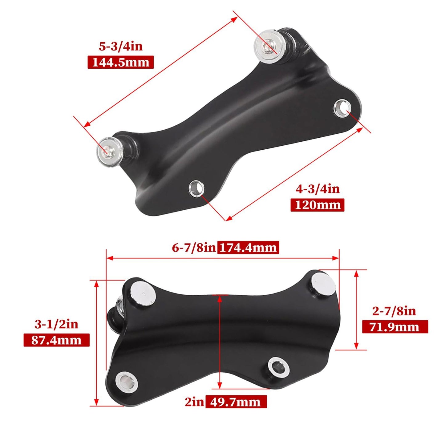 Black 4 Point Docking Hardware Kit Fit For Harley Davidson Touring 2014-2025 23