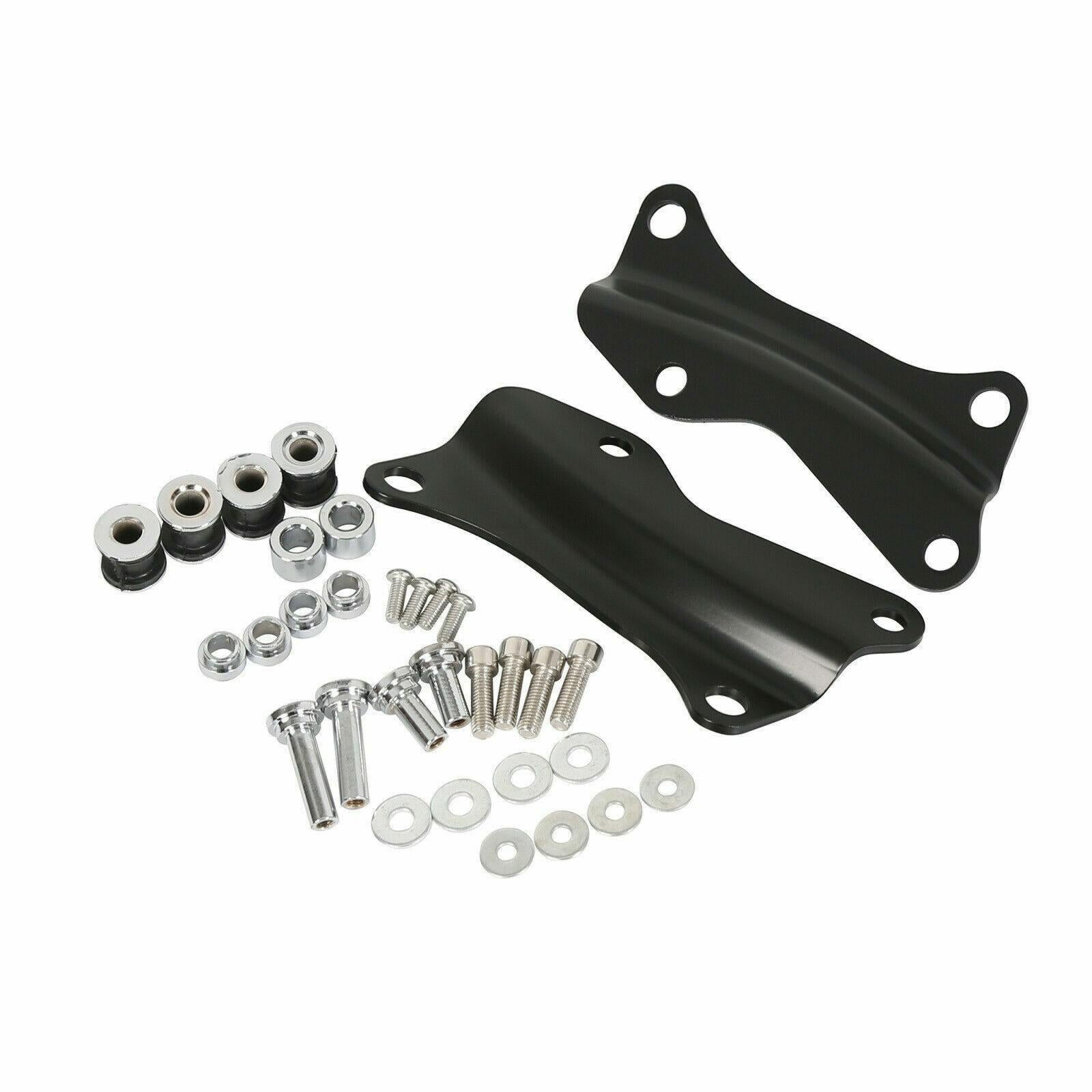 Black 4 Point Docking Hardware Kit Fit For Harley Davidson Touring 2014-2025 23