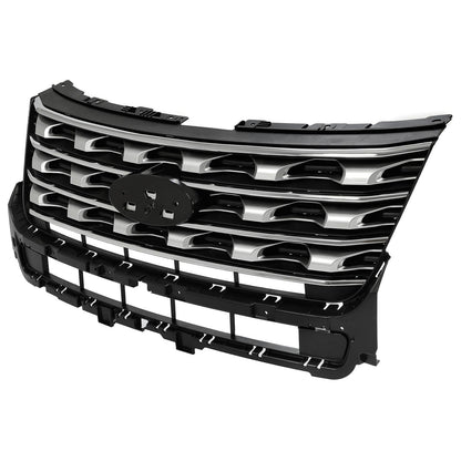 For Ford Explorer 2016-2017 Front Bumper Grille Honeycomb Chrome #FB5Z8200AC