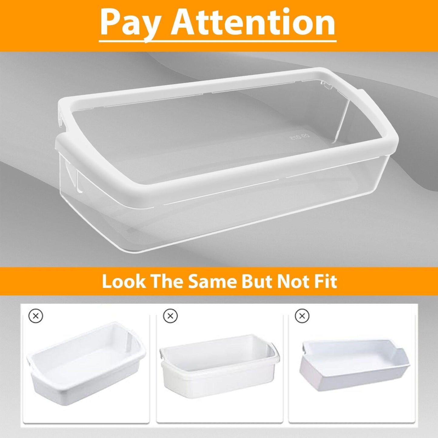 2 PC For W10321304 Door Bin Basket Shelf Compatible with Whirlpool Refrigerator