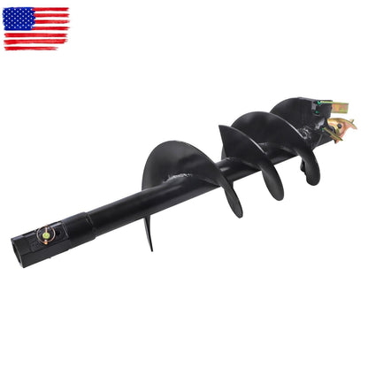 12" x 48" Auger Bit 2" Hex Collar Skid Steer Post Hole Digger Attachment