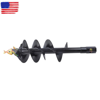 12" x 48" Auger Bit 2" Hex Collar Skid Steer Post Hole Digger Attachment