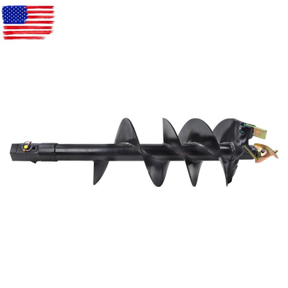 12" x 48" Auger Bit 2" Hex Collar Skid Steer Post Hole Digger Attachment