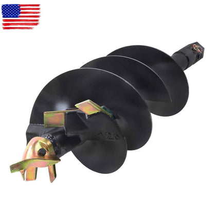 12" x 48" Auger Bit 2" Hex Collar Skid Steer Post Hole Digger Attachment