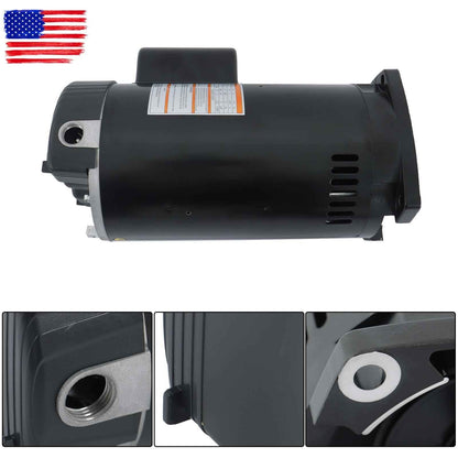 B2842 Pool Pump Motor 1-1/2 HP 3450 RPM 56Y For Frame-Square Flange 208-230 Volt