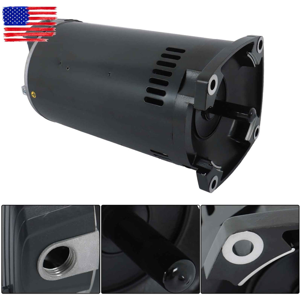 B2842 Pool Pump Motor 1-1/2 HP 3450 RPM 56Y For Frame-Square Flange 208-230 Volt