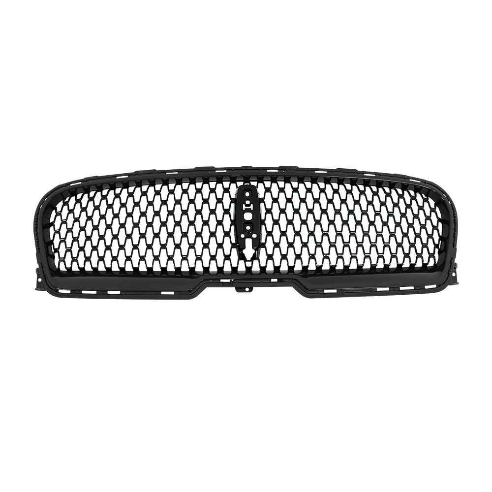 Front Grille Gloss Black W/Camera Hole For 2017 2018 19 2020 Lincoln Continental