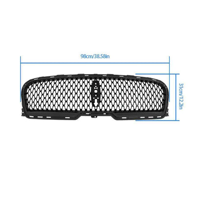 Front Grille Gloss Black W/Camera Hole For 2017 2018 19 2020 Lincoln Continental
